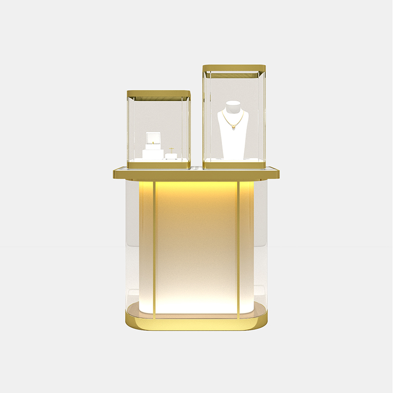 JR-H202 Jewelry High And Low Glass Display Cabinet