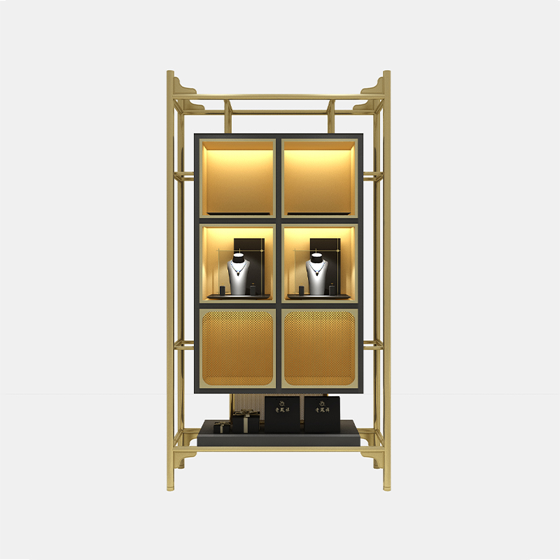 JR-H208 Stainless Steel Shaped Display Cabinet