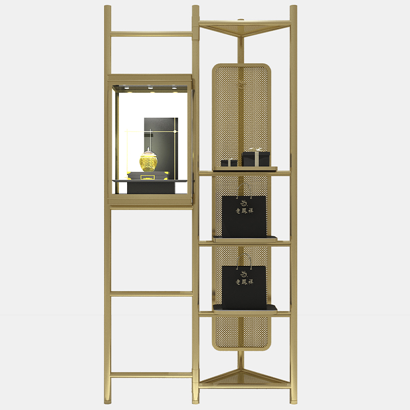JR-H211 Tall jewelry display cabinet with tray