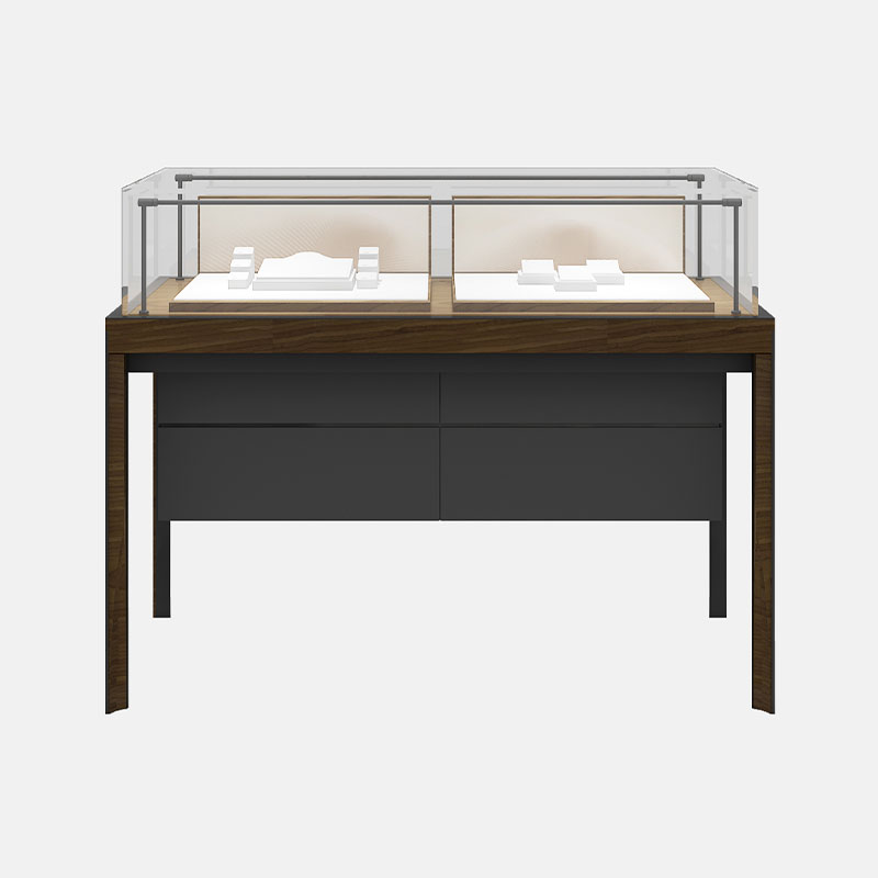 Wooden and glass jewelry display case