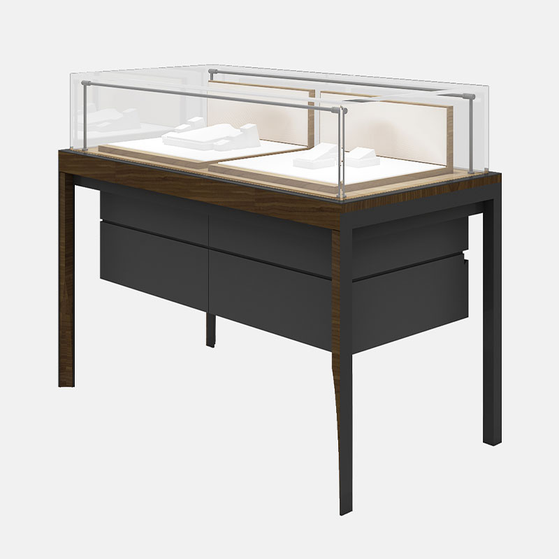 Wooden and glass jewelry display case