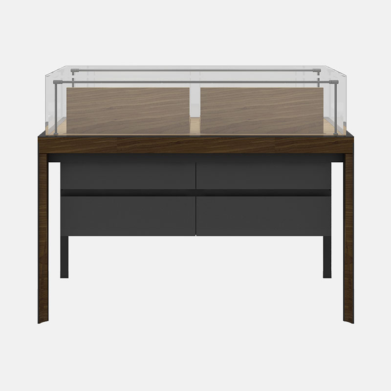 Wooden and glass jewelry display case