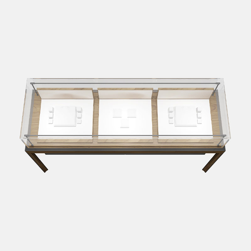 Black wooden jewelry display case