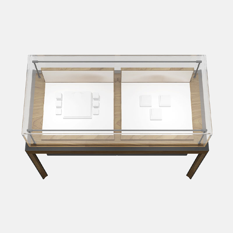 Wooden and glass jewelry display case